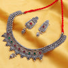 Sukkhi Sensational Oxidised Choker Necklace Set for Women