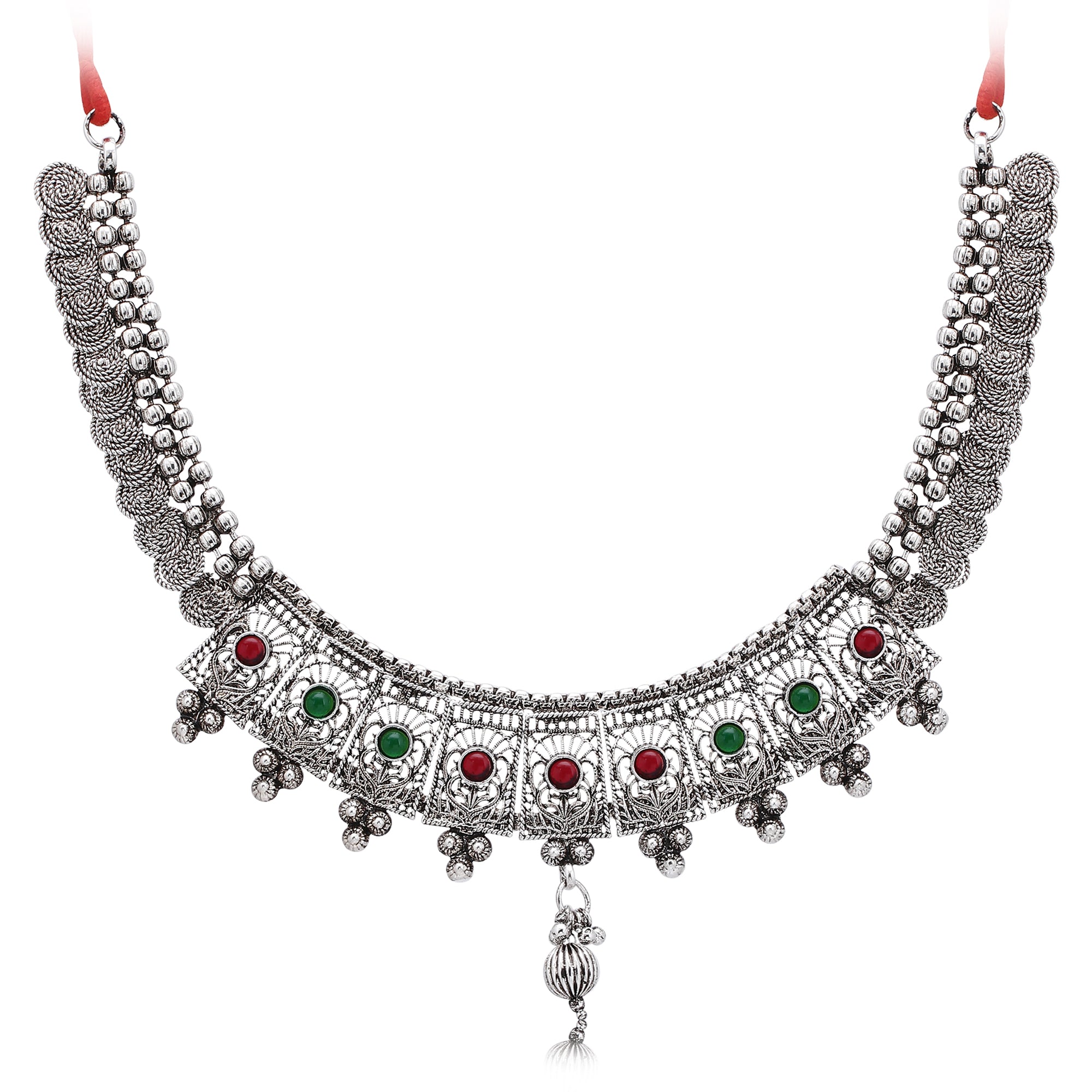 Sukkhi Sensational Oxidised Choker Necklace Set for Women