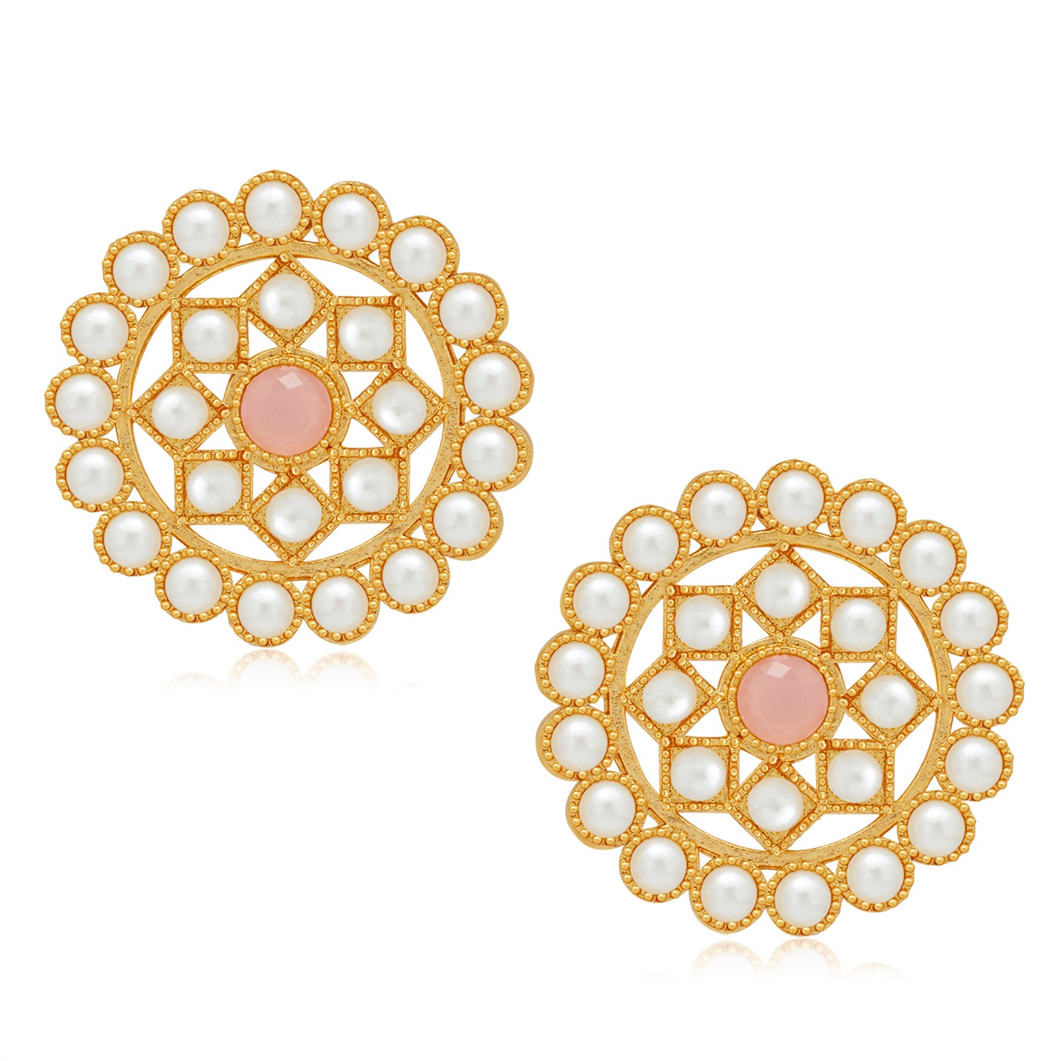 Sukkhi Lavish Gold Plated Pearl Choker Necklace Set for Women