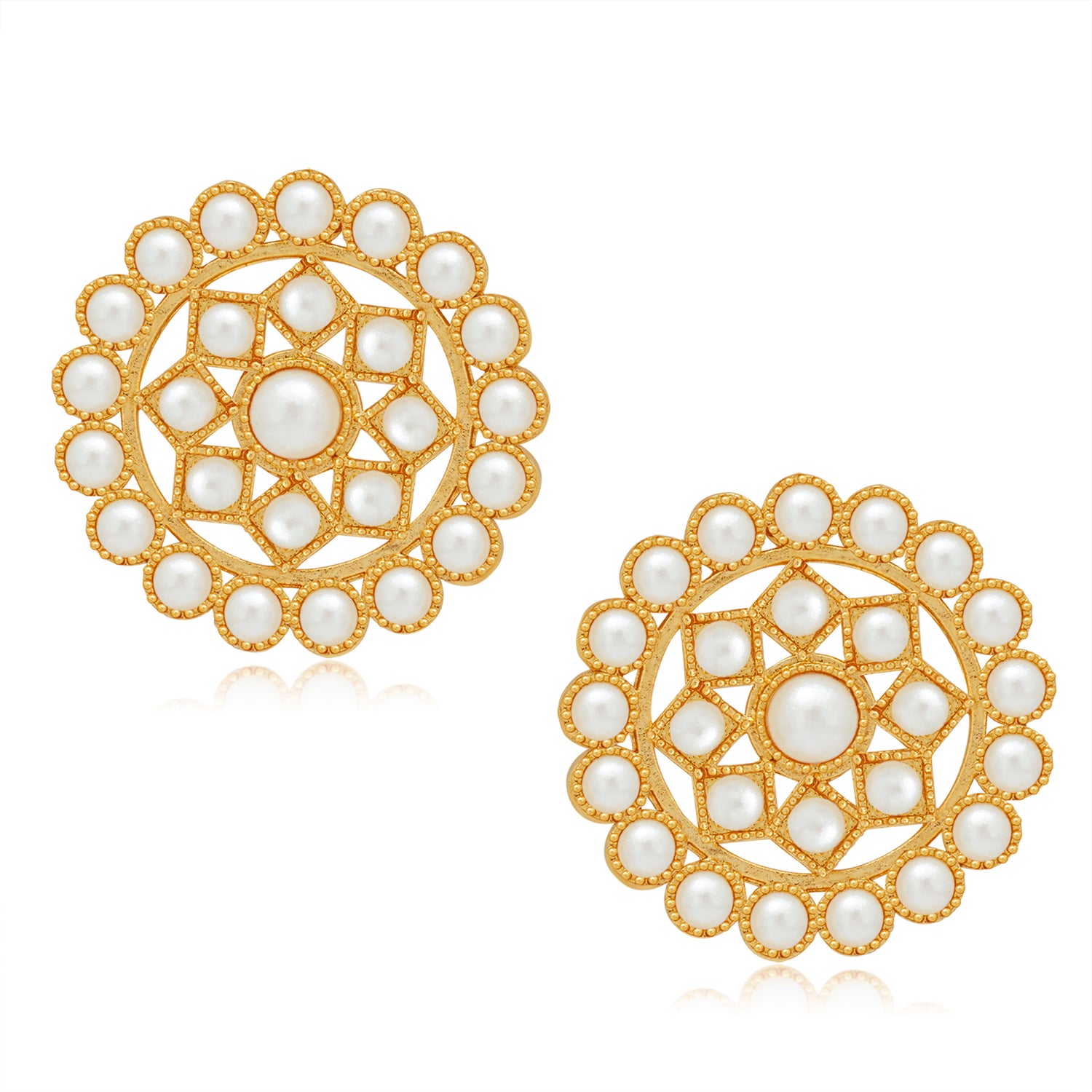 Sukkhi Lavish Gold Plated Pearl Choker Necklace Set for Women