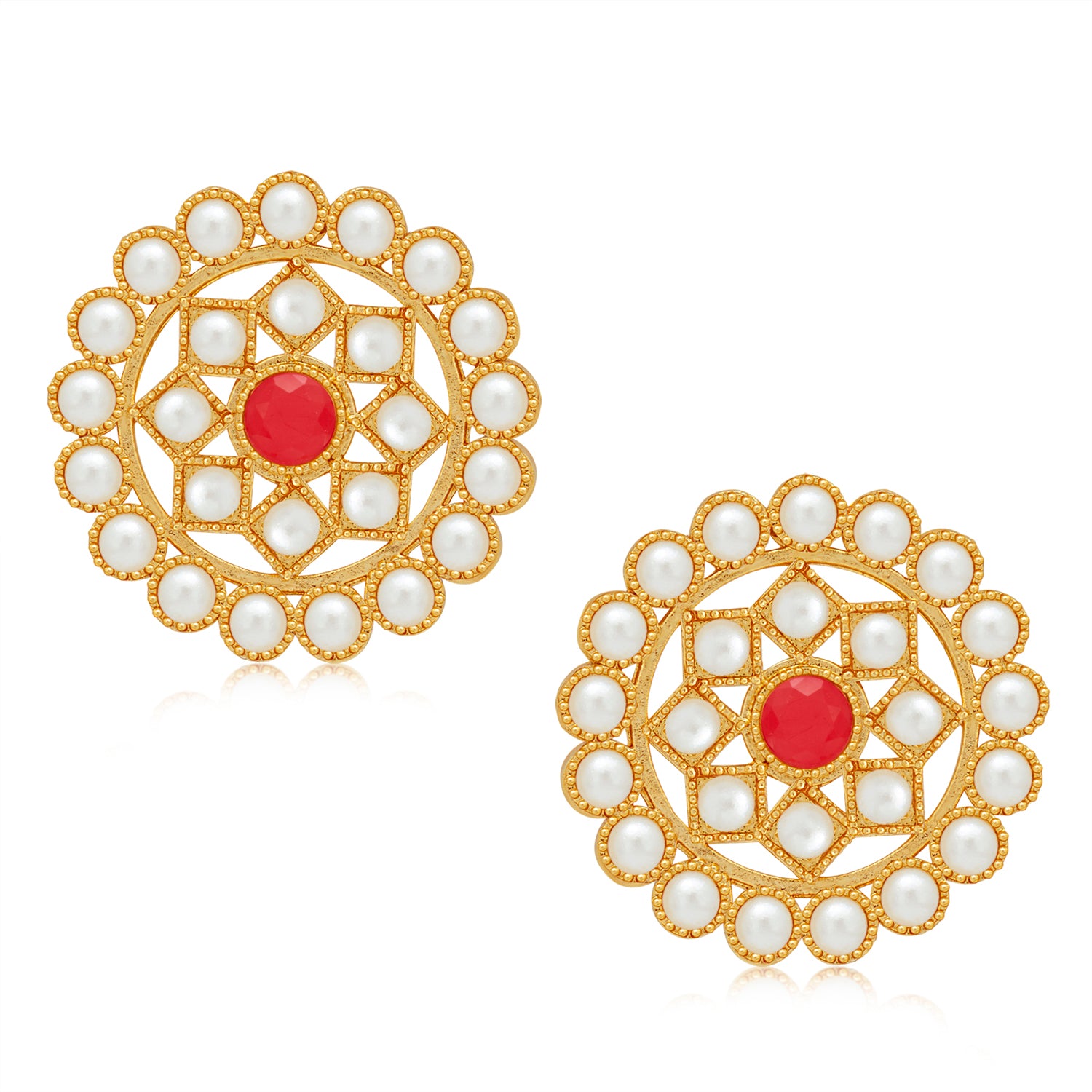 Sukkhi Lavish Gold Plated Pearl Choker Necklace Set for Women