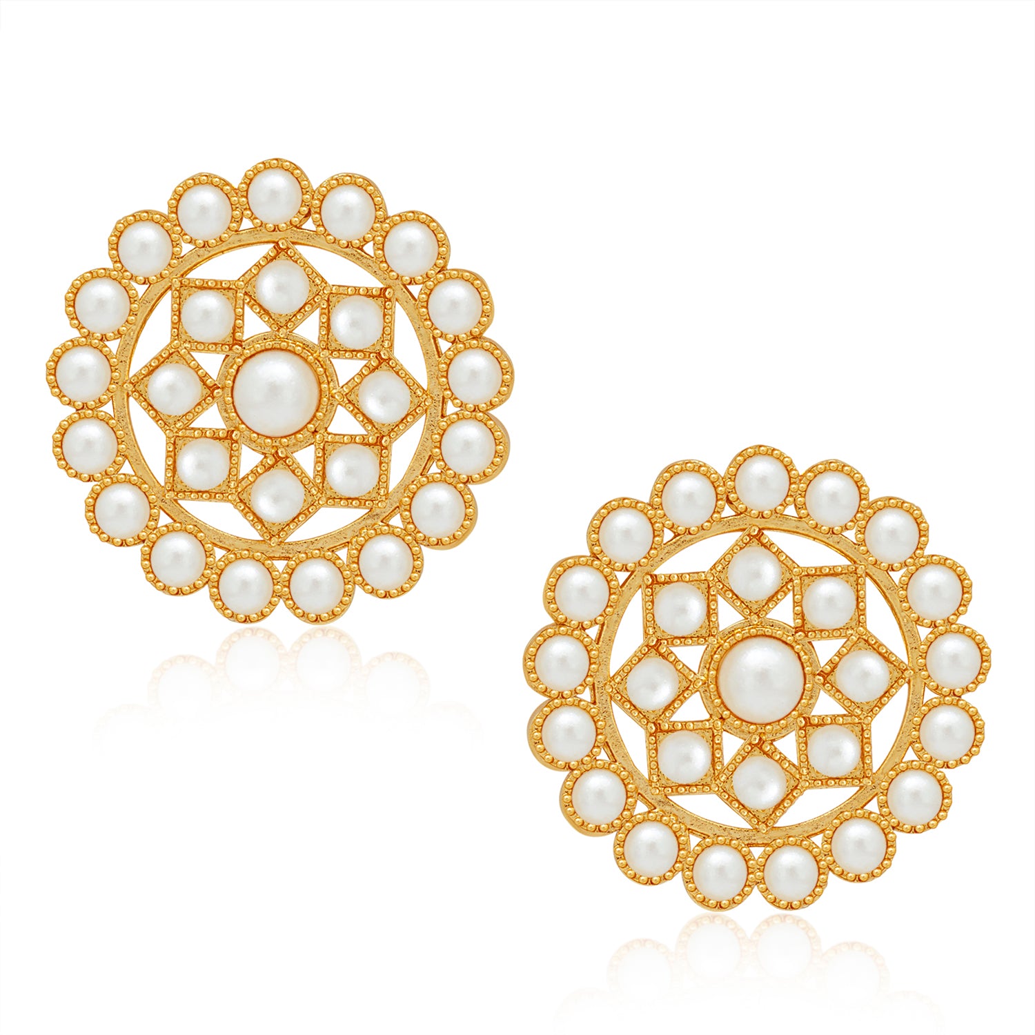 Sukkhi Lavish Gold Plated Pearl Choker Necklace Set for Women