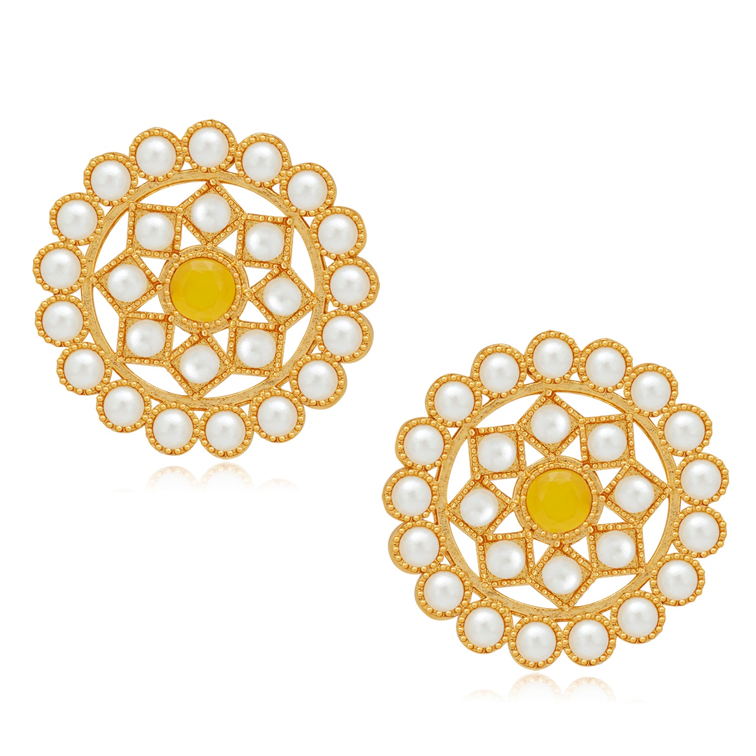 Sukkhi Lavish Gold Plated Pearl Choker Necklace Set for Women