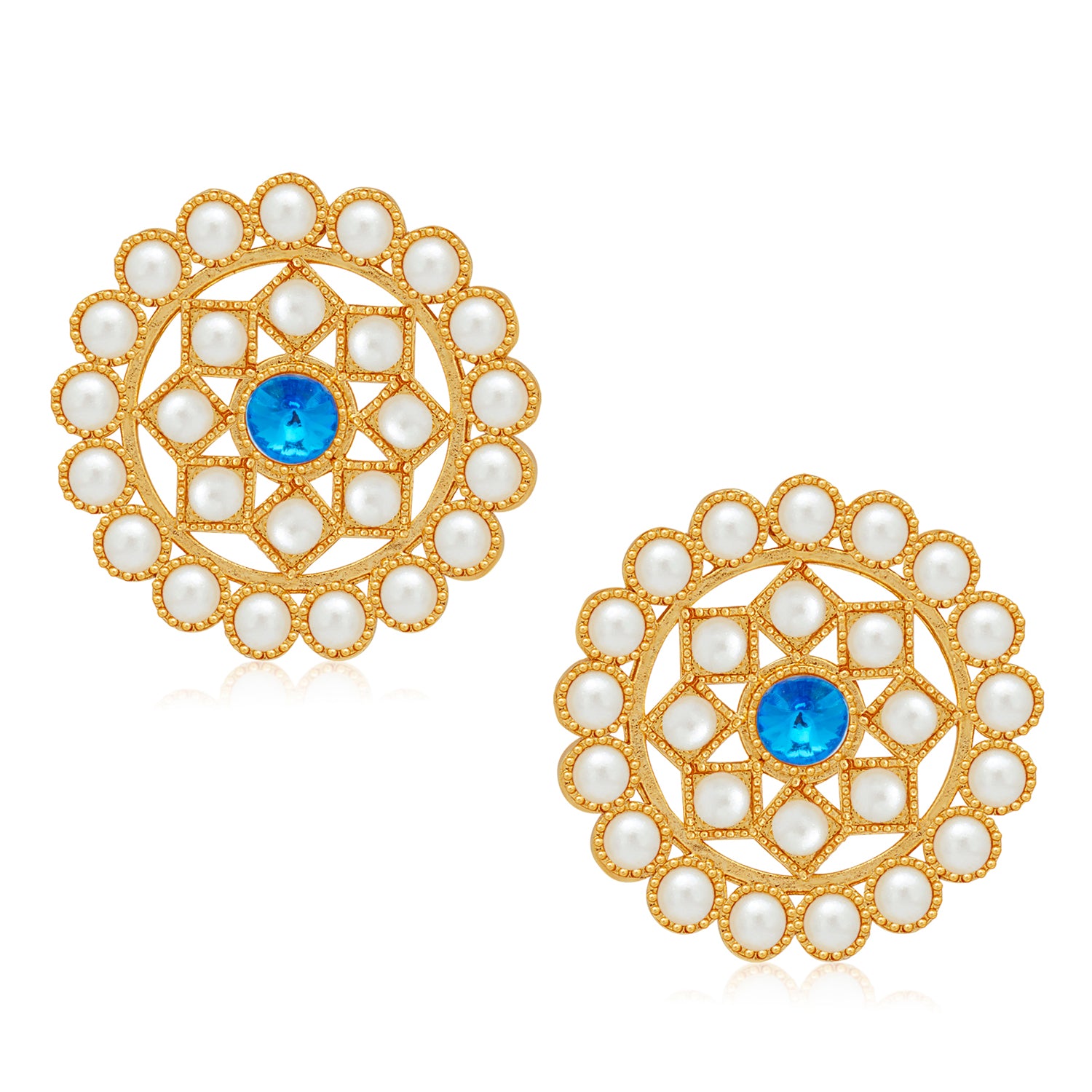 Sukkhi Lavish Gold Plated Pearl Choker Necklace Set for Women