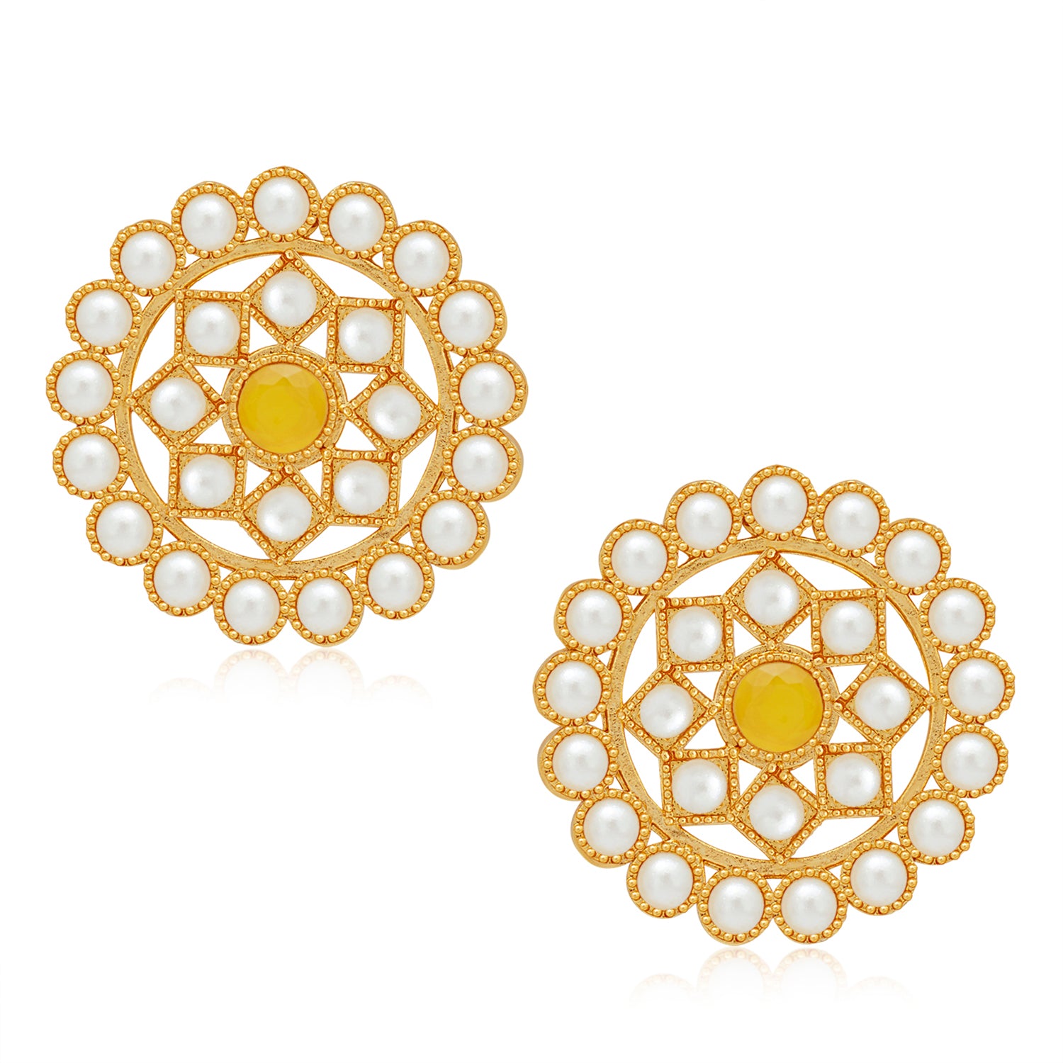 Sukkhi Lavish Gold Plated Pearl Choker Necklace Set for Women