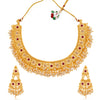 Sukkhi Glimmery LCT Gold Plated Pearl Choker Necklace Set for Women