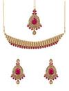 Sukkhi Classic LCT Gold Plated Pearl Choker Necklace Set for Women