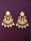 Sukkhi Amazing Pearl Gold Plated Kundan Lotus Meenakari Jhumki Earring for Women