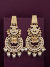 Sukkhi Splendid Pearl Gold Plated Kundan Chandbali Earring for Women
