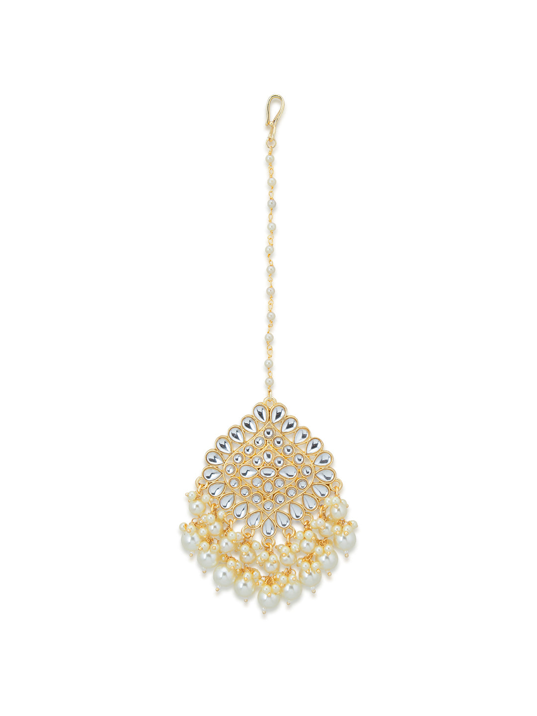 Sukkhi Incredible Pearl Gold Plated Kundan Choker Necklace Set for Women