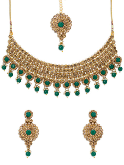 Sukkhi Amazing LCT Gold Plated Choker Necklace Set for Women