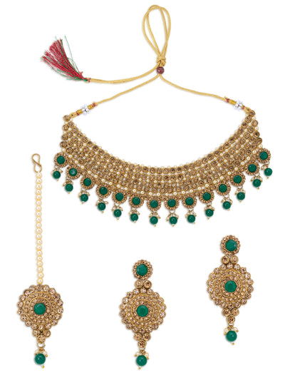 Sukkhi Amazing LCT Gold Plated Choker Necklace Set for Women