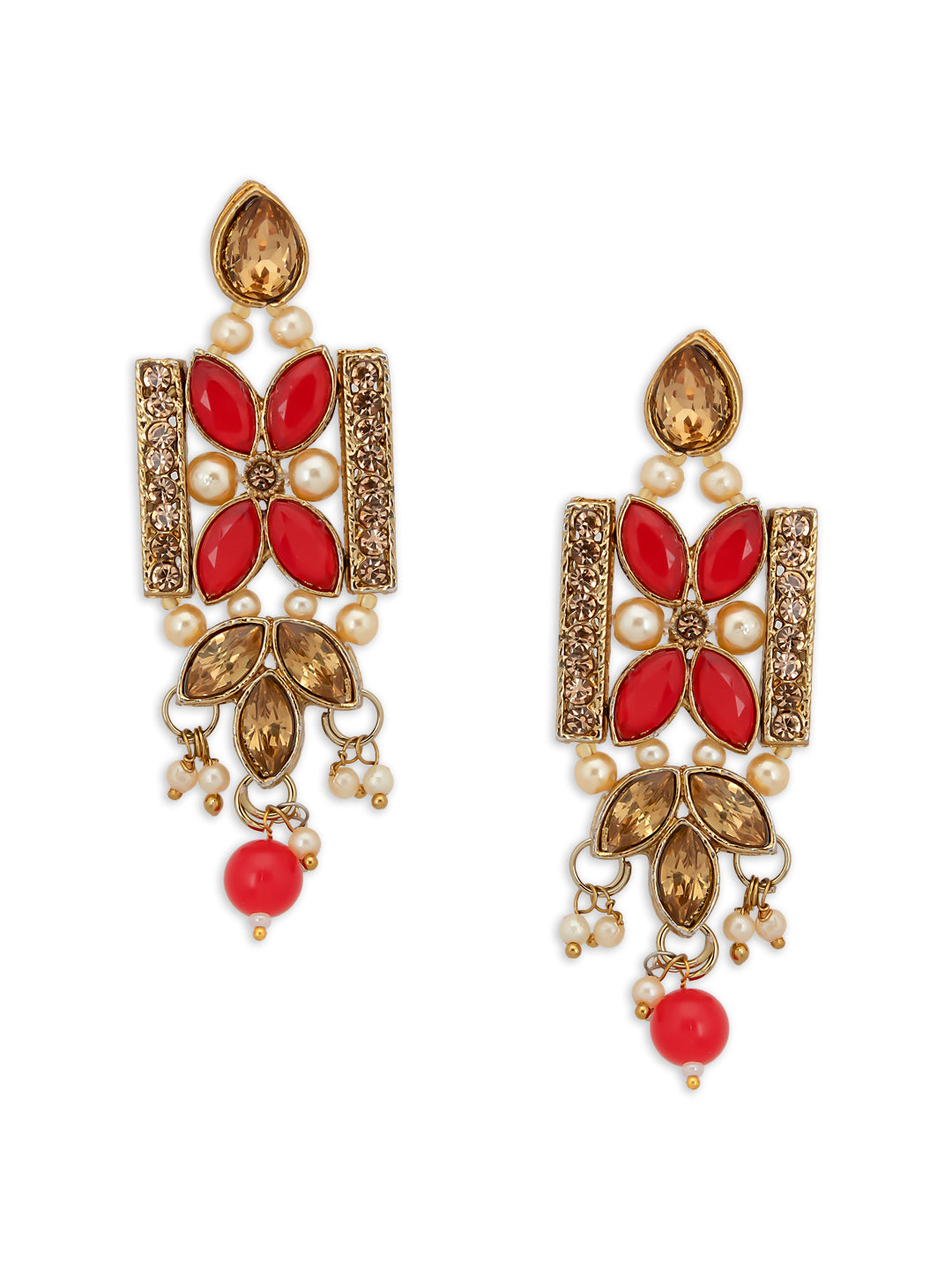 Sukkhi Pretty LCT Gold Plated Pearl Choker Necklace Set for Women