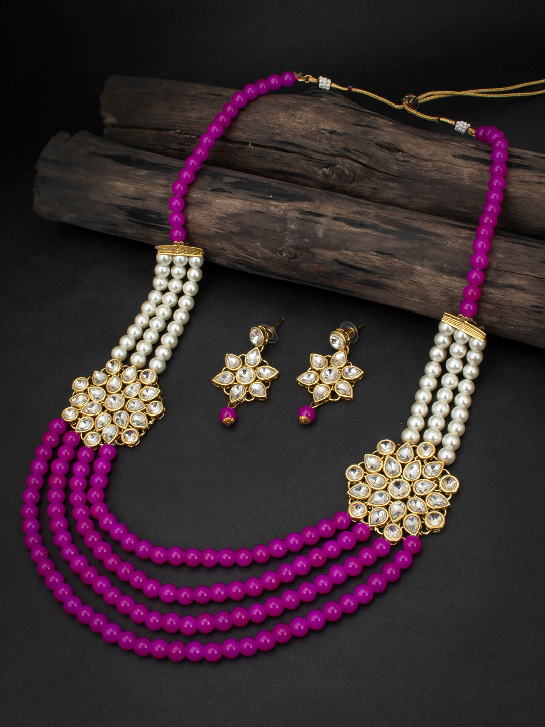 Sukkhi Exclusive Pearl Gold Plated Kundan Long Haram Necklace Set for Women