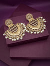 Sukkhi Glitzy Pearl Gold Plated Kundan Chandbali Earring for Women