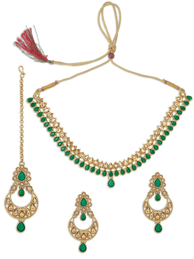 Sukkhi Stylish LCT Gold Plated Choker Necklace Set for Women (SKR73335)