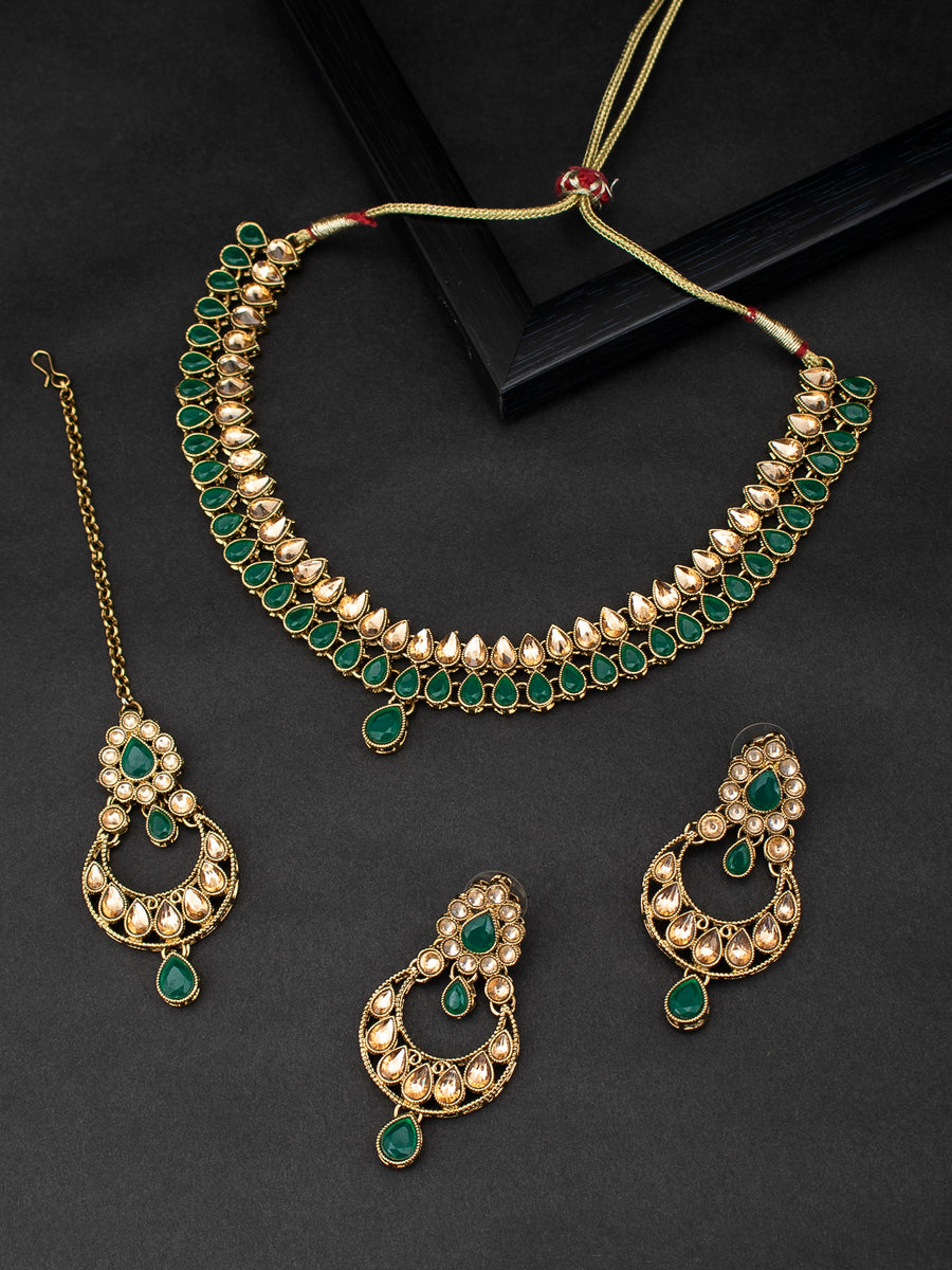 Sukkhi Stylish LCT Gold Plated Choker Necklace Set for Women (SKR73335)