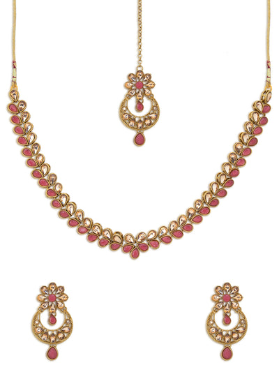 Sukkhi Lovely LCT Gold Plated Choker Necklace Set for Women