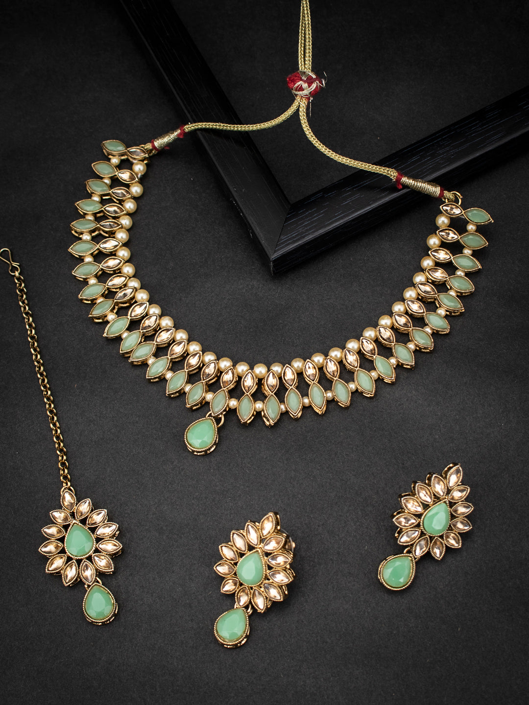 Sukkhi Classy LCT Gold Plated Pearl Choker Necklace Set for Women