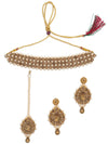 Sukkhi Attractive LCT Gold Plated Pearl Choker Necklace Set for Women