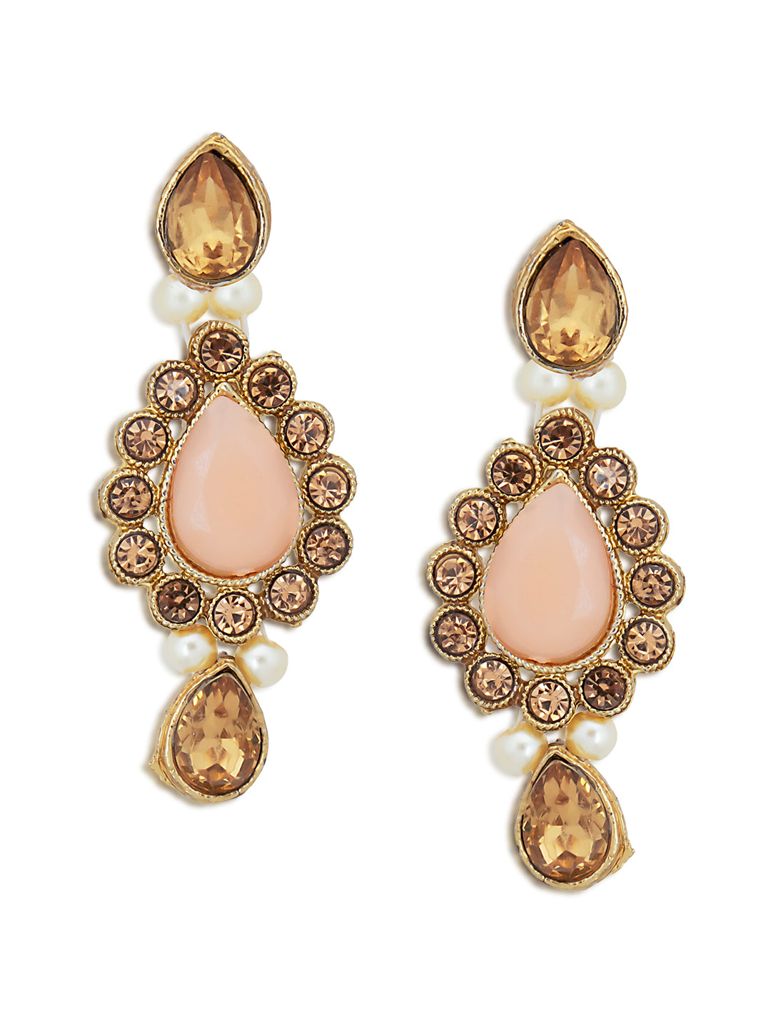 Sukkhi Lavish LCT Gold Plated Pearl Choker Necklace Set for Women