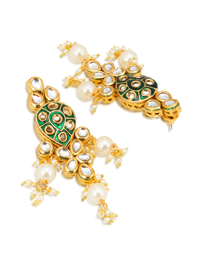 Sukkhi Amazing Pearl Gold Plated Kundan Meenakari Necklace Set for Women