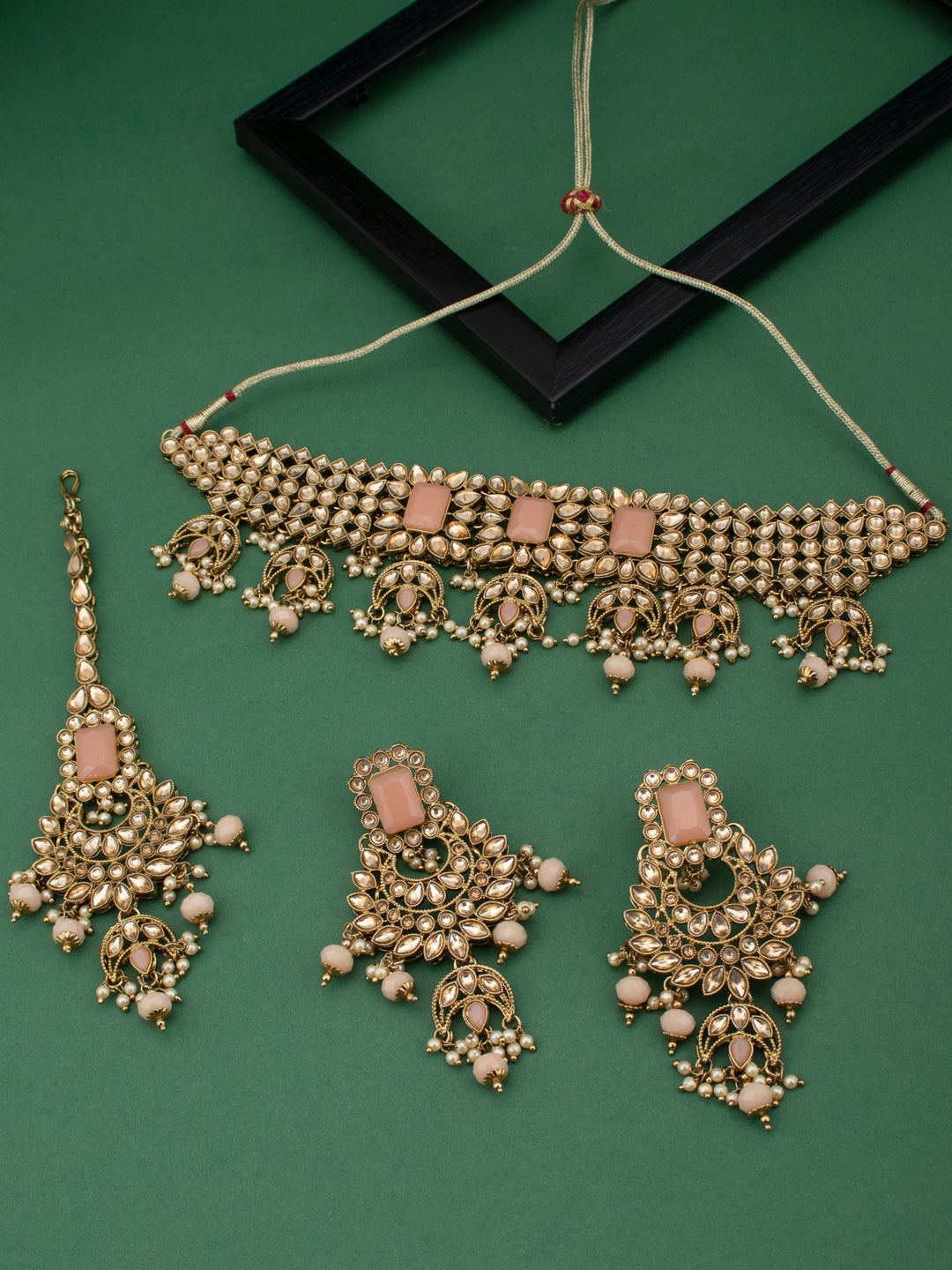 Sukkhi Splendid LCT Gold Plated Pearl Choker Necklace Set for Women