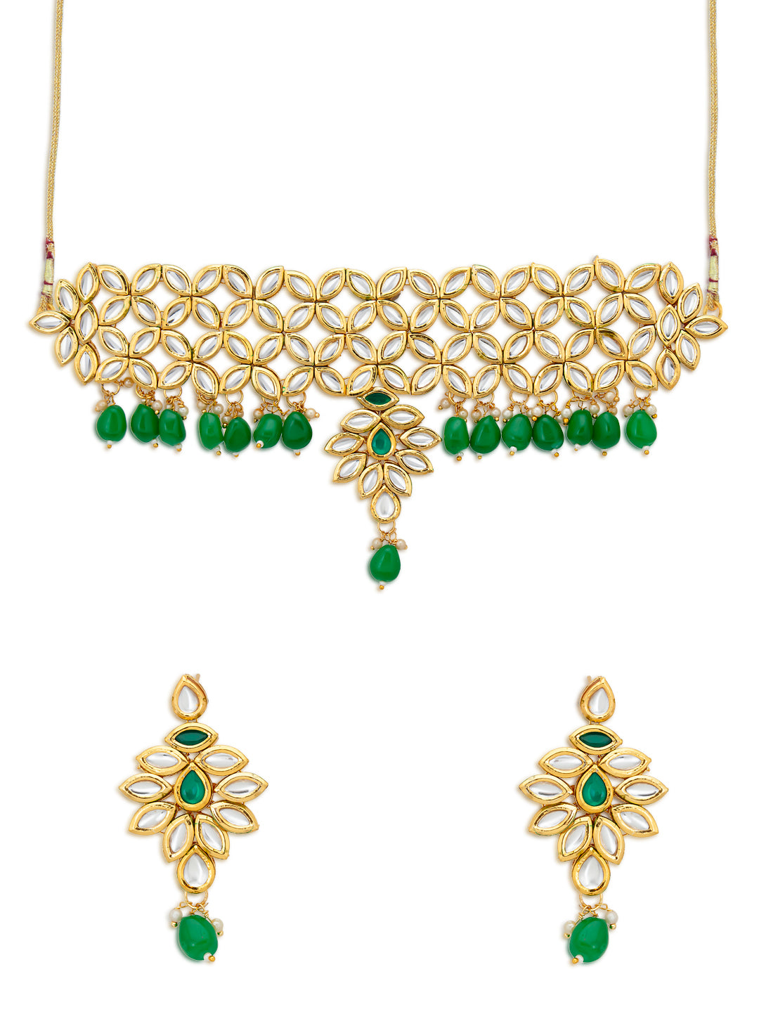 Sukkhi Marvelous Gold Plated Kundan Choker Necklace Set for Women