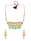 Sukkhi Glitzy Gold Plated Kundan Choker Necklace Set for Women