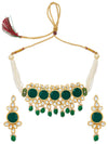 Sukkhi Elegant Gold Plated Kundan Choker Necklace Set for Women (SKR74683)