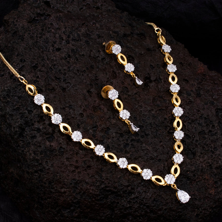 Sukkhi Ritzy CZ Gold Plated Choker Necklace Set for Women