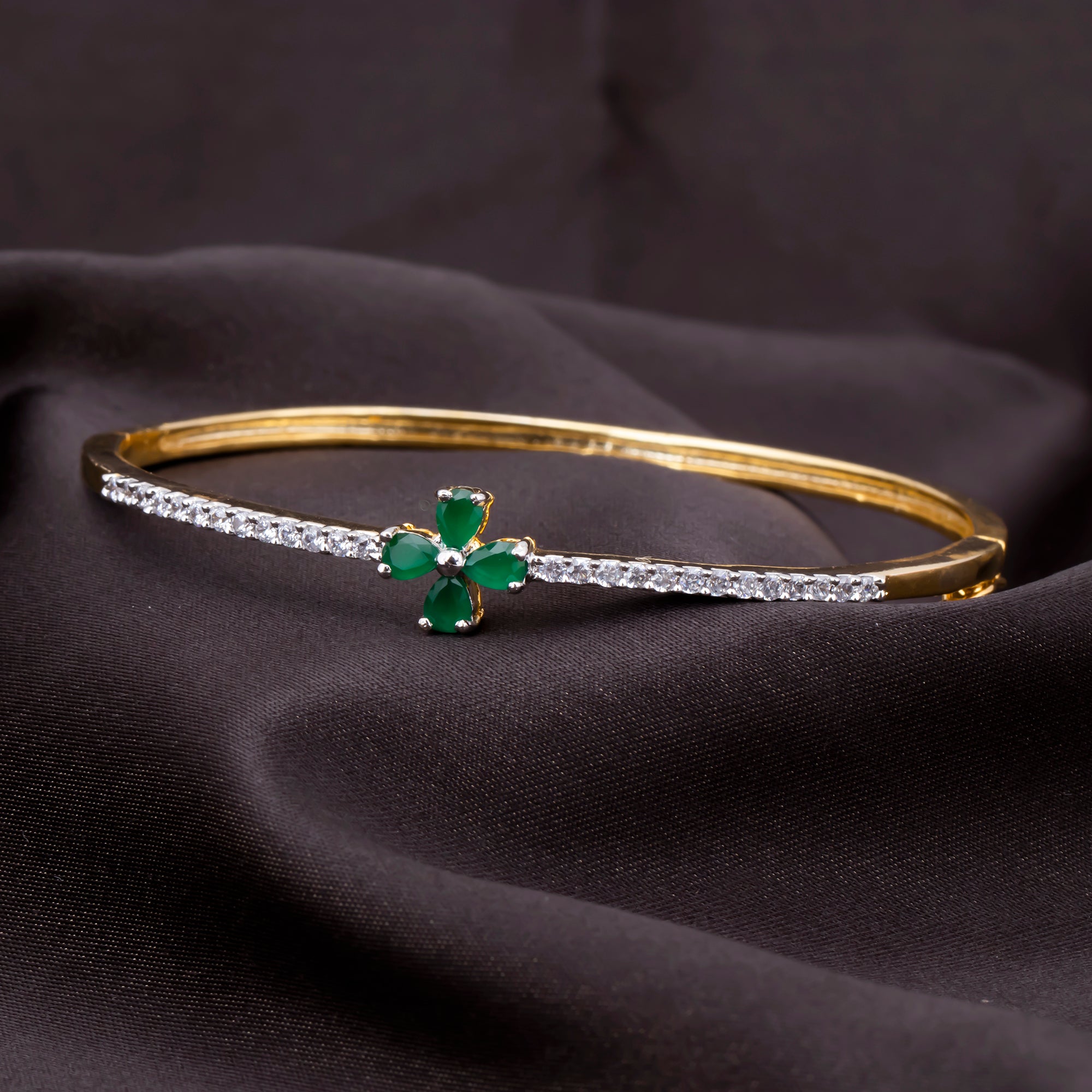 Sukkhi Lovely CZ Gold Plated Kada For Women