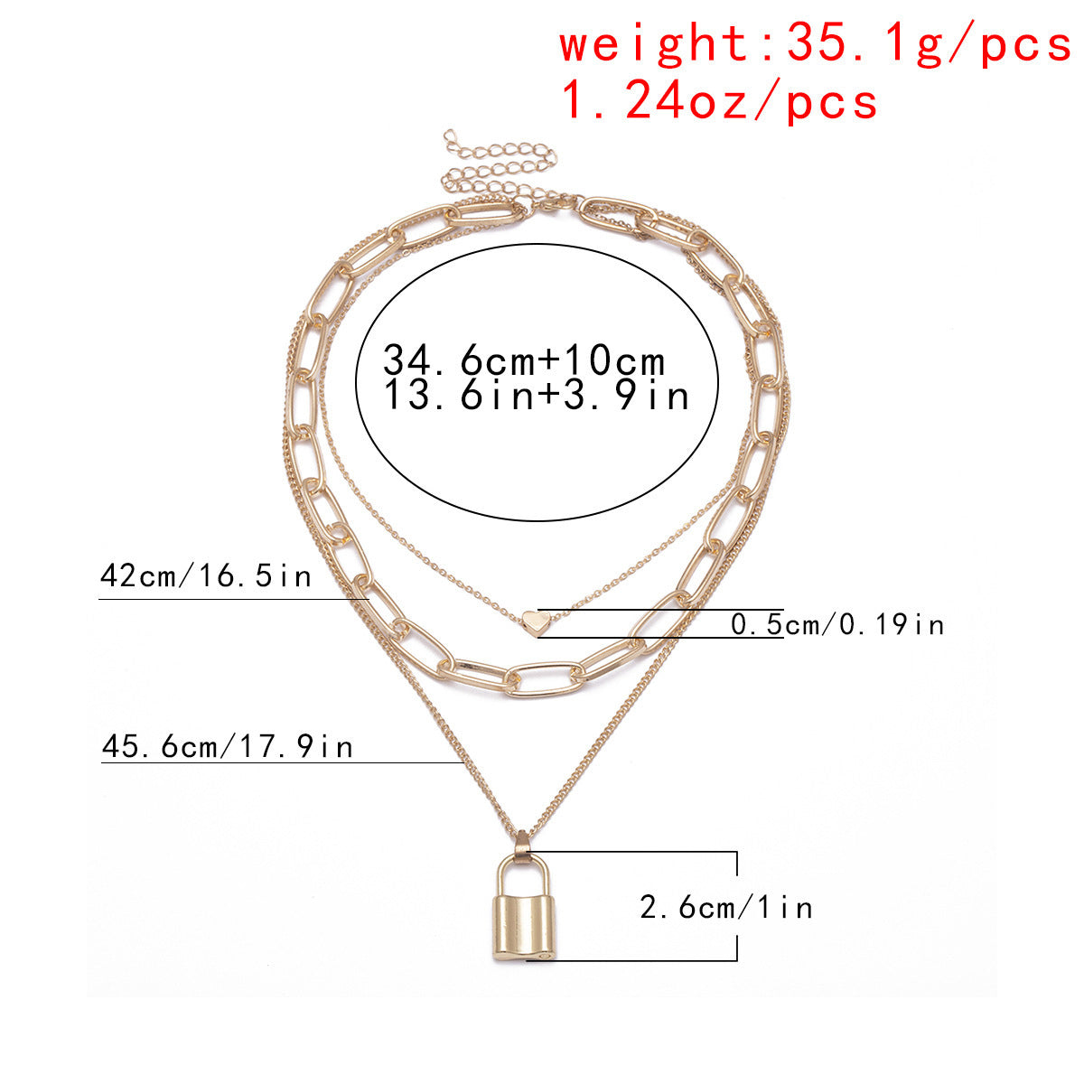 Scintillare by Sukkhi Modish Gold Plated Multi Layered Heart Lock Necklace for Women