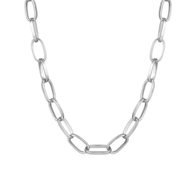 Scintillare by Sukkhi Marquise Rhodium Plated Box Chain Necklace for Women