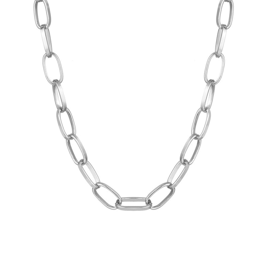 Scintillare by Sukkhi Marquise Rhodium Plated Box Chain Necklace for Women