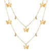 Scintillare by Sukkhi Adorable Gold Plated Multi Layered Butterfly Necklace for Women