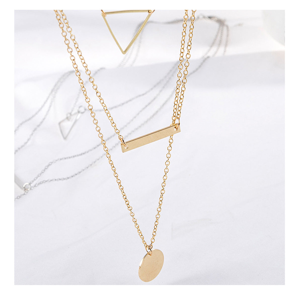 Scintillare by Sukkhi Ravishing Geometric Multi Layered Gold Plated Necklace for Women