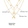 Scintillare by Sukkhi Glamorous Gold Plated Tripal Layered Moon Star Necklace for Women