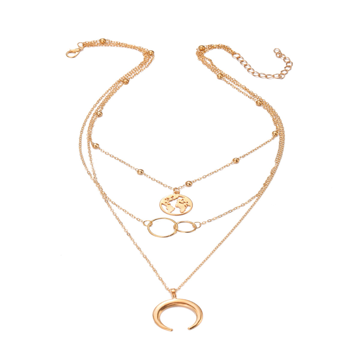 Scintillare by Sukkhi Fascinating Gold Plated Tripal Layered Necklace for Women