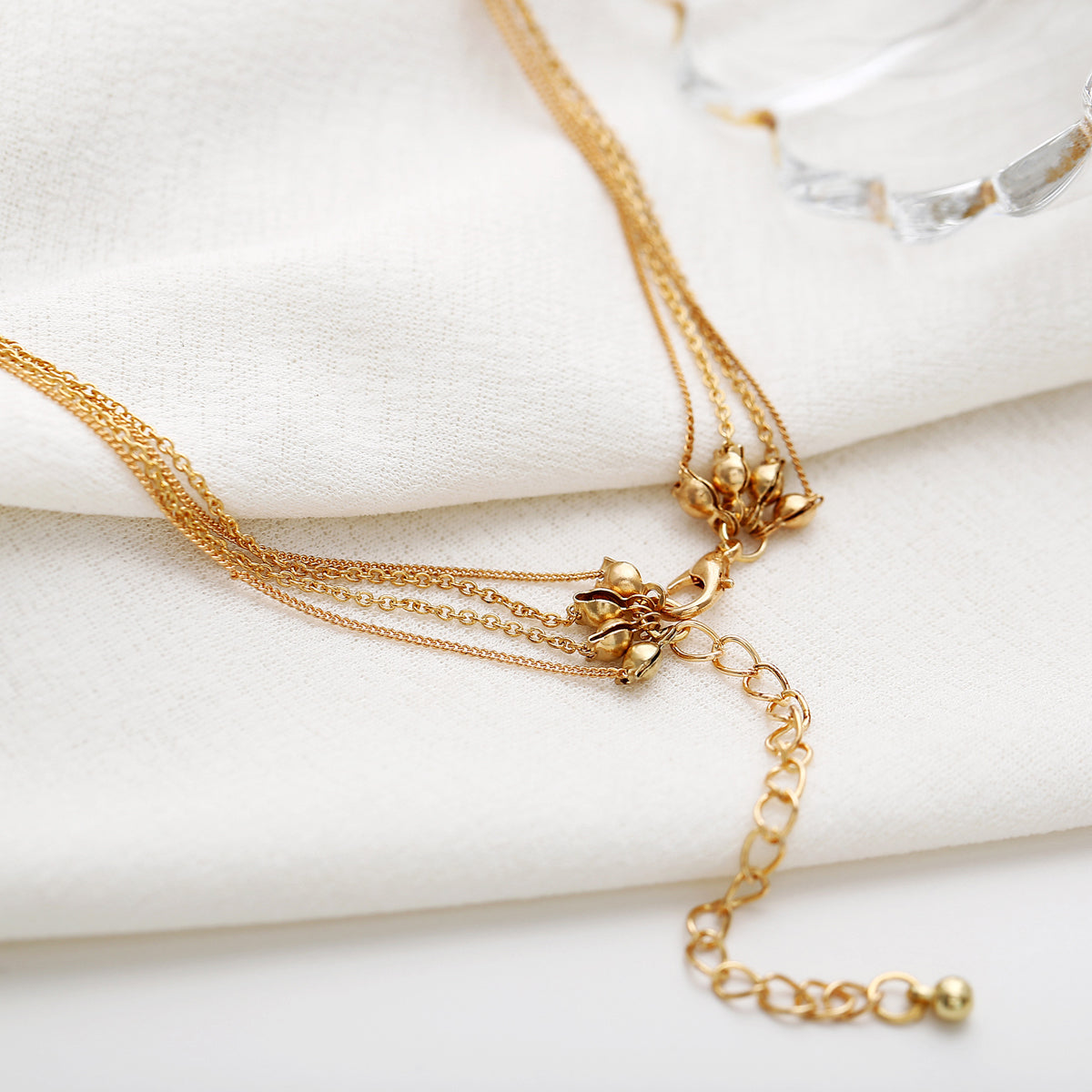 Scintillare by Sukkhi Gold Plated Delicate Moon Multi Layered Necklace for Women