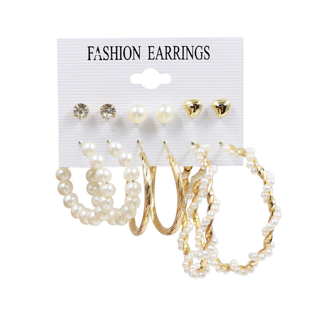Scintillare by Sukkhi Exclusive Gold Plated Pearl Hoop & Stud Earring Set for Women