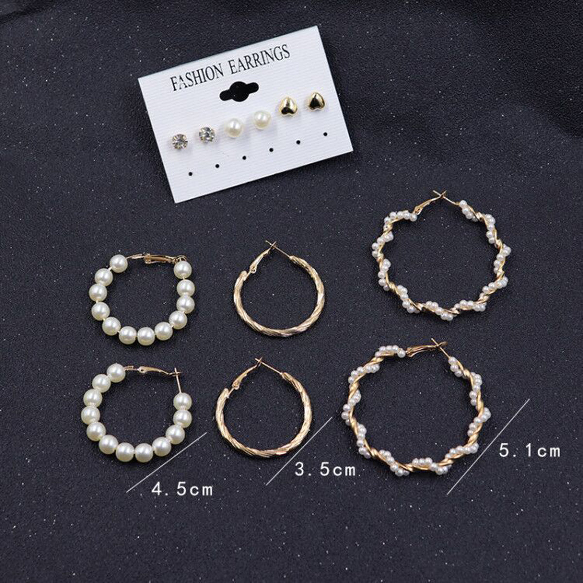 Scintillare by Sukkhi Exclusive Gold Plated Pearl Hoop & Stud Earring Set for Women