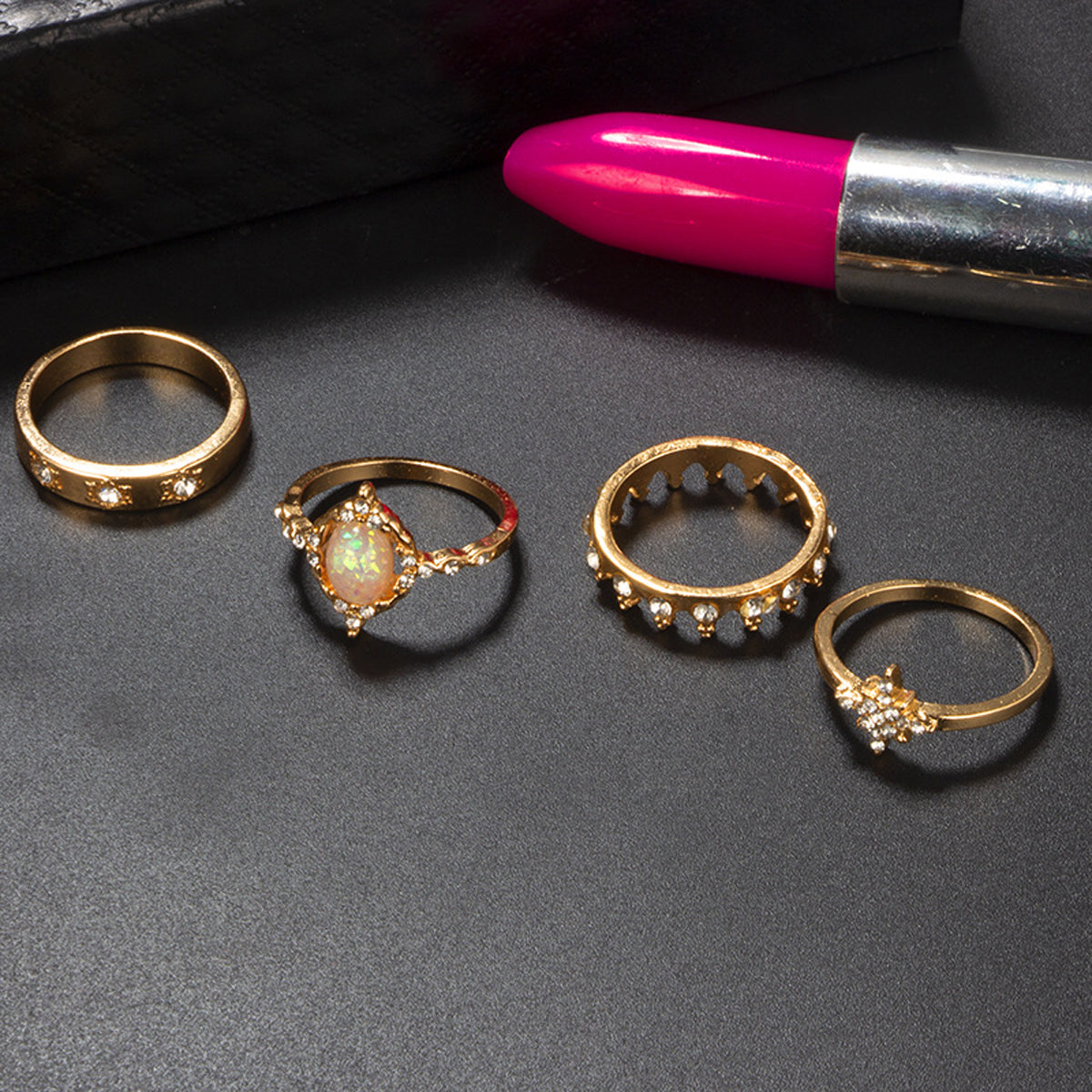 Scintillare by Sukkhi Adorable Gold Plated Rings Combo for Women