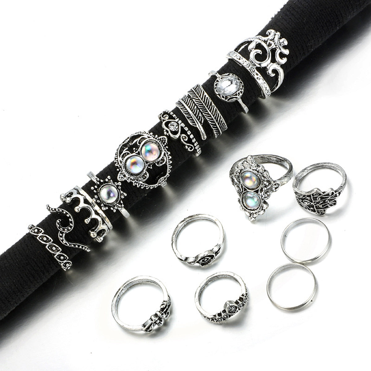 Scintillare by Sukkhi Astonish Oxidised Rings Combo for Women