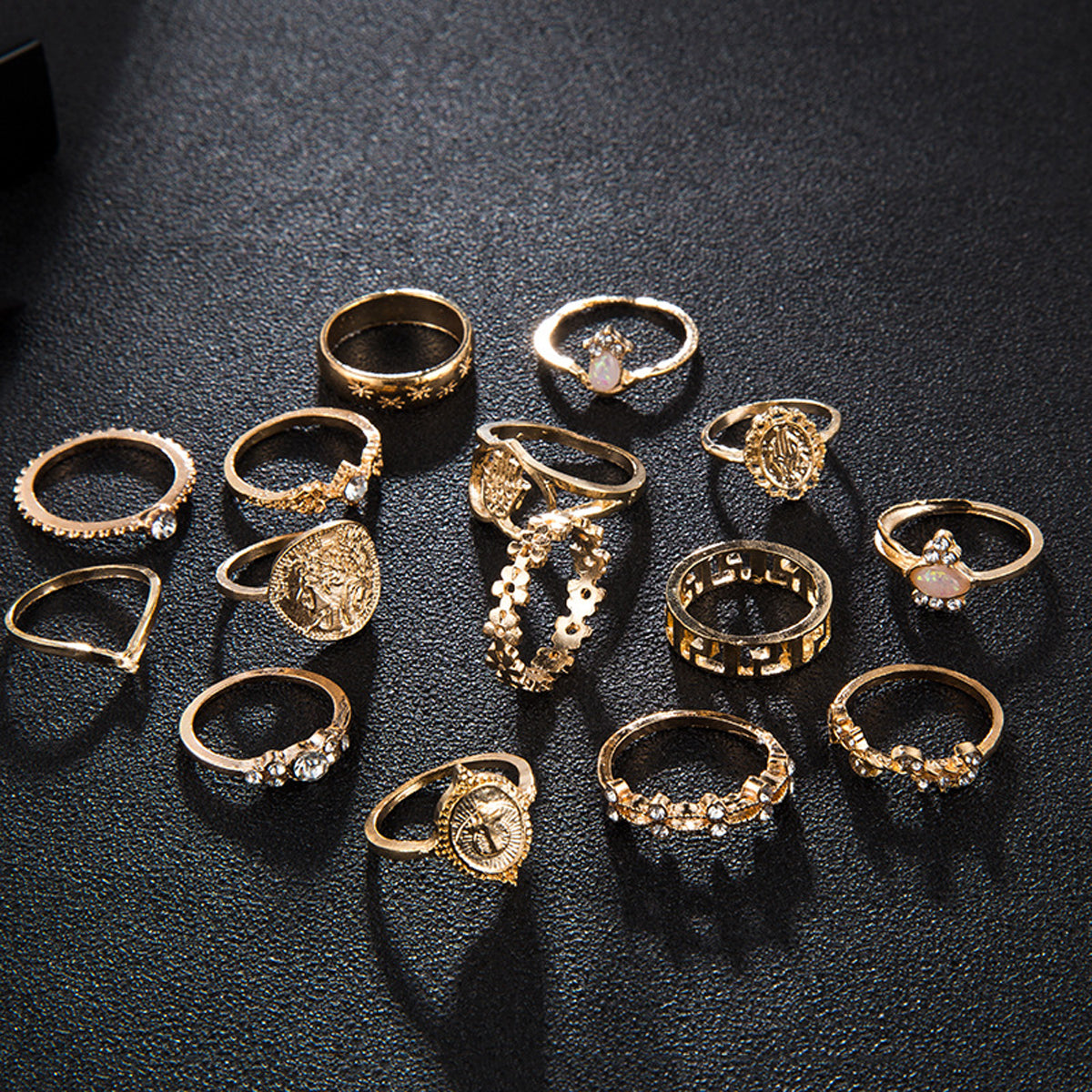 Scintillare by Sukkhi Glossy Gold Plated Rings Combo for Women