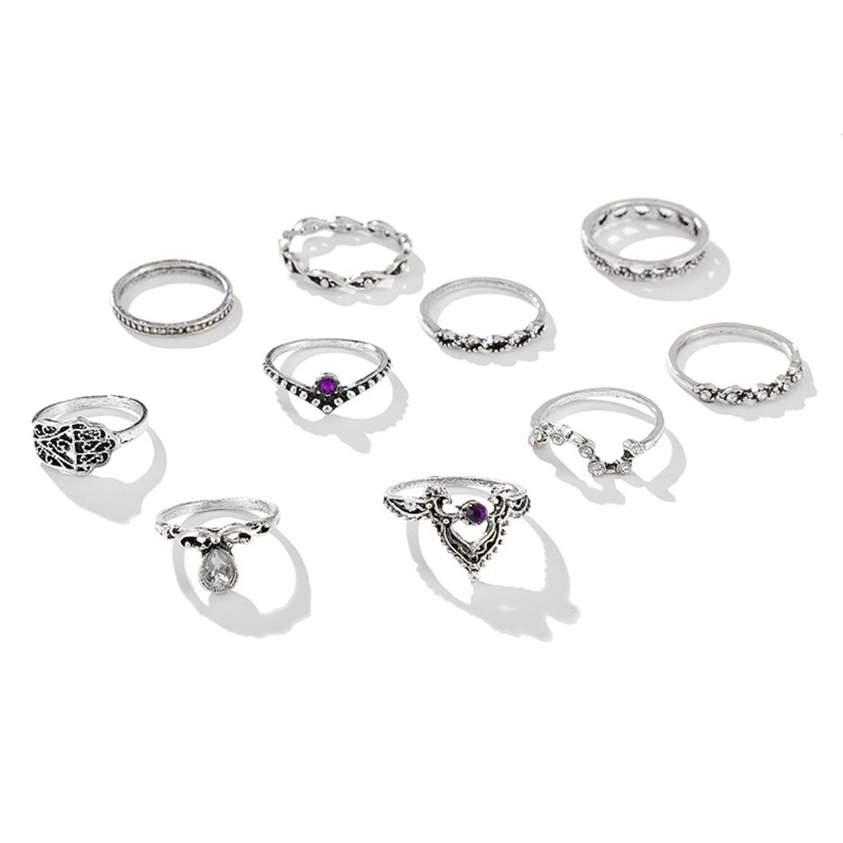 Scintillare by Sukkhi Graceful Oxidised Rings Combo for Women