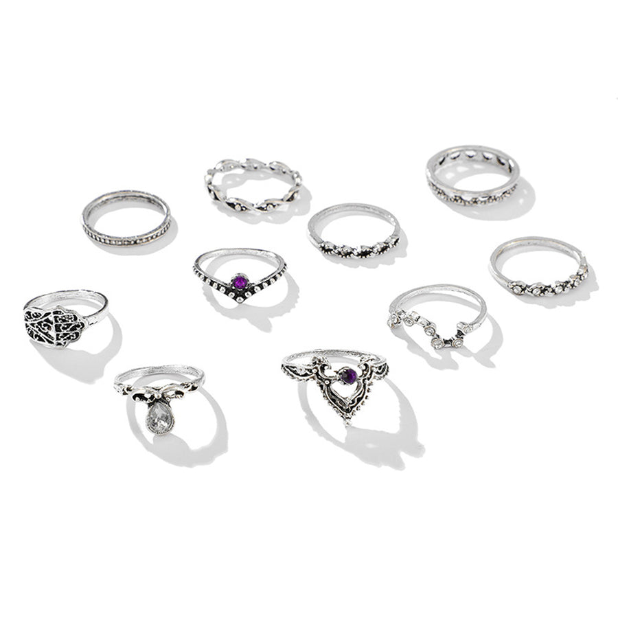 Scintillare by Sukkhi Graceful Oxidised Rings Combo for Women