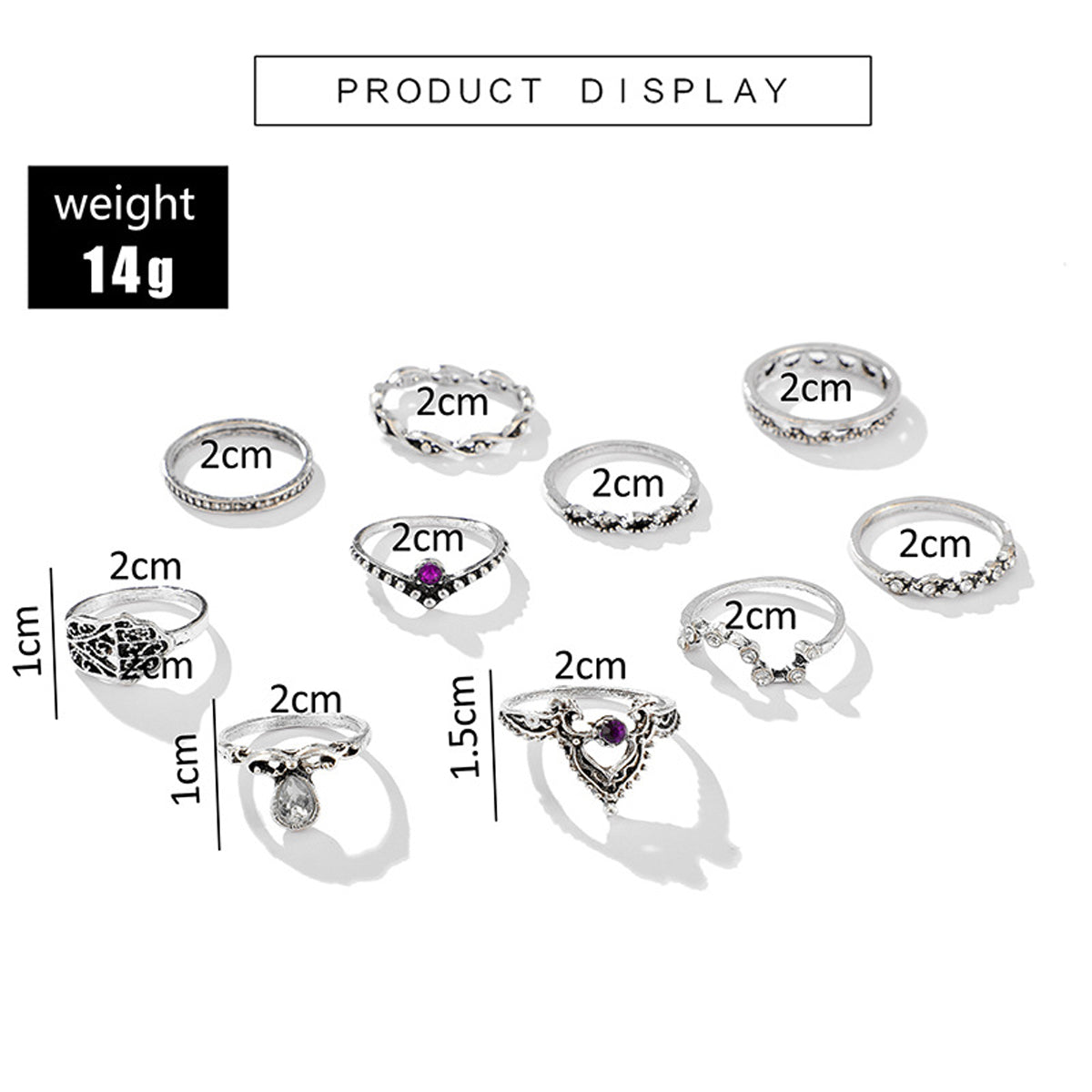 Scintillare by Sukkhi Graceful Oxidised Rings Combo for Women