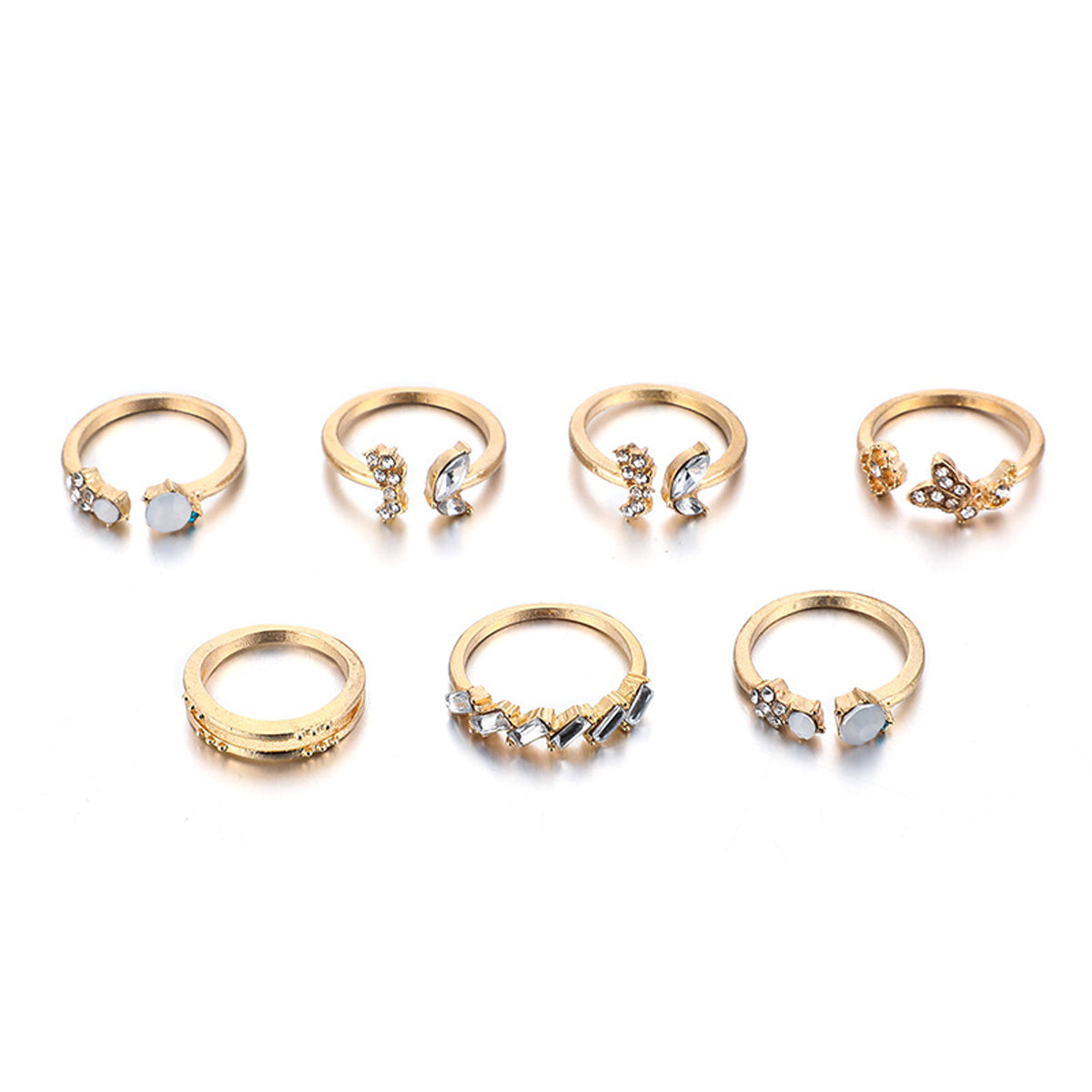 Scintillare by Sukkhi Glimmery Gold Plated Rings Combo for Women