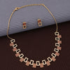 Sukkhi Glorious Geometrical Gold Plated CZ Choker Necklace Set For Women